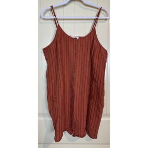 Treasure & Bond Linen Viscose Button Front mini short dress tunic Sz‎ 1X